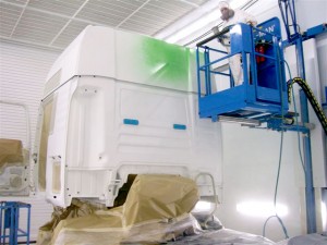 Spraying a vehicle